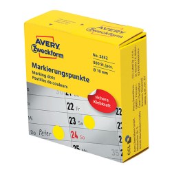 Avery Zweckform etikety 10mm, žluté, 800 etiket, značkovací, 3852, pro ruční popis