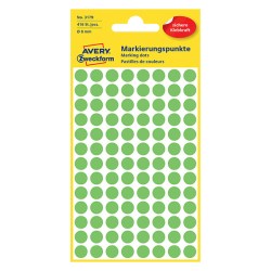 Avery Zweckform etikety 18mm, neon zelené, 104 etiket, značkovací, baleno po 4 ks, 3179, pro ruční popis