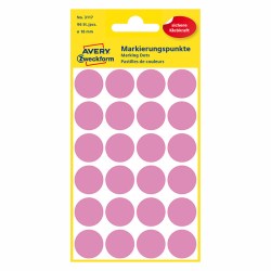 Avery Zweckform etikety 18mm, růžové, 24 etiket, značkovací, baleno po 4 ks, 3117, pro ruční popis