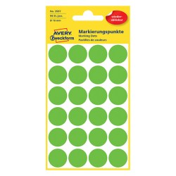 Avery Zweckform etikety 18mm, zelené, 24 etiket, značkovací, snímatelné, baleno po 4 ks, 3597, pro ruční popis
