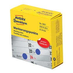 Avery Zweckform etikety 19mm, tmavě modré, 250 etiket, značkovací, 3857, pro ruční popis