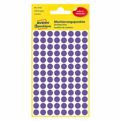Avery Zweckform etikety 8mm, fialové, 104 etiket, značkovací, baleno po 4 ks, 3112, pro ruční popis