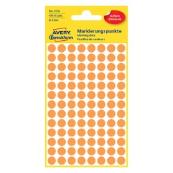 Avery Zweckform etikety 8mm, neon oranžová, 104 etiket, značkovací, baleno po 4 ks, 3178, pro ruční popis
