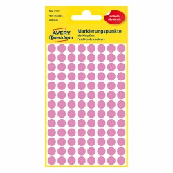 Avery Zweckform etikety 8mm, růžové, 104 etiket, značkovací, baleno po 4 ks, 3111, pro ruční popis