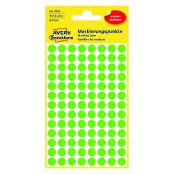 Avery Zweckform etikety 8mm, zelené, 104 etiket, značkovací, snímatelné, baleno po 4 ks, 3592, pro ruční popis