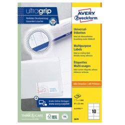 Avery Zweckform etikety 97 x 55 mm, A4, bílé, 10 etiket, baleno po 100 ks, 3679, pro laserové a inkoustové tiskárny, kopírky