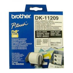 Brother papírové štítky 29mm x 62mm, bílá, 800 ks, DK11209, pro tiskárny řady QL