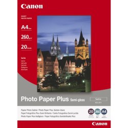 Canon Photo Paper Plus Semi-Glossy, foto papír, pololesklý, saténový typ bílý, 20x25cm, 8x10