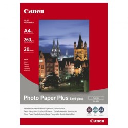 Canon Photo Paper Plus Semi-Glossy, foto papír, pololesklý, saténový typ bílý, A4, 260 g/m2, 20 ks, SG-201 A4, inkoustový