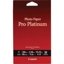 Canon Photo Paper Pro Platinum PT-101, foto papír, lesklý, bílý, 10x15cm, 4x6