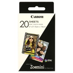 Canon ZINK Photo Paper, foto papír, bez okrajů typ lesklý, Zero Ink typ bílý, 5x7,6cm, 2x3