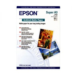 Epson Archival Matte Paper, bílá, 50, ks C13S041340, pro inkoustové tiskárny, 330x480mm (A3+), A3+, 192 g/m2