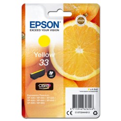 Epson originální ink C13T33444012, T33, yellow, 4,5ml, Epson Expression Home a Premium XP-530,630,635,830
