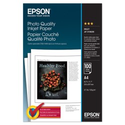 Epson Photo Quality InkJet Paper, foto papír, matný, bílý, A4, 102 g/m2, 720dpi, 100 ks, C13S041061, inkoustový