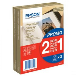 Epson Premium Glossy Photo Paper, foto papír, promo 1+1 zdarma typ lesklý, bílý, 10x15cm, 4x6