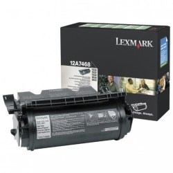 Lexmark originální toner 12A7468, black, 21000str., label application, return, Lexmark T630, T632, T634, X630, X632e, O