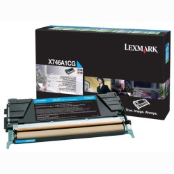 Lexmark originální toner X746A1CG, cyan, 7000str., return, Lexmark X746DE, X748DE, X748DTE, O