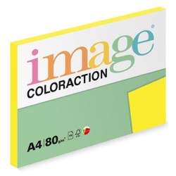 Xerografický papír Coloraction, Ibiza, A4, 80 g/m2, reflexní žlutý, 100 listů, vhodný pro inkoustový tisk