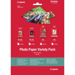 Canon Photo Paper Variety Pack VP-101, foto papír, 5x PP201, 5x SG201 (10x15cm), 5x MP101, 5x GP501 ( typ bílý, 20 ks, 0775B079, i