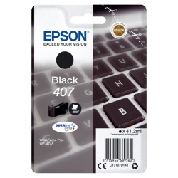 Epson originální ink C13T07U140, 407XL, black, 2600str., 41.2ml, Epson WF-4745